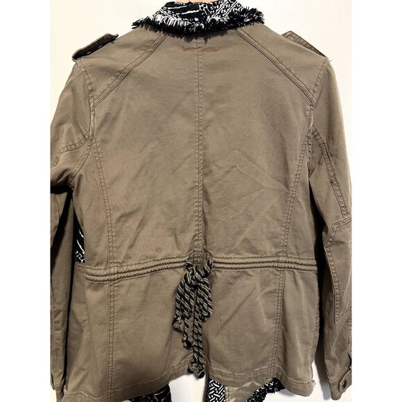 NWT Hei Hei Anthropologie Fieldwork Anorak Fringe Jacket in Moss Size M - Picture 5 of 10